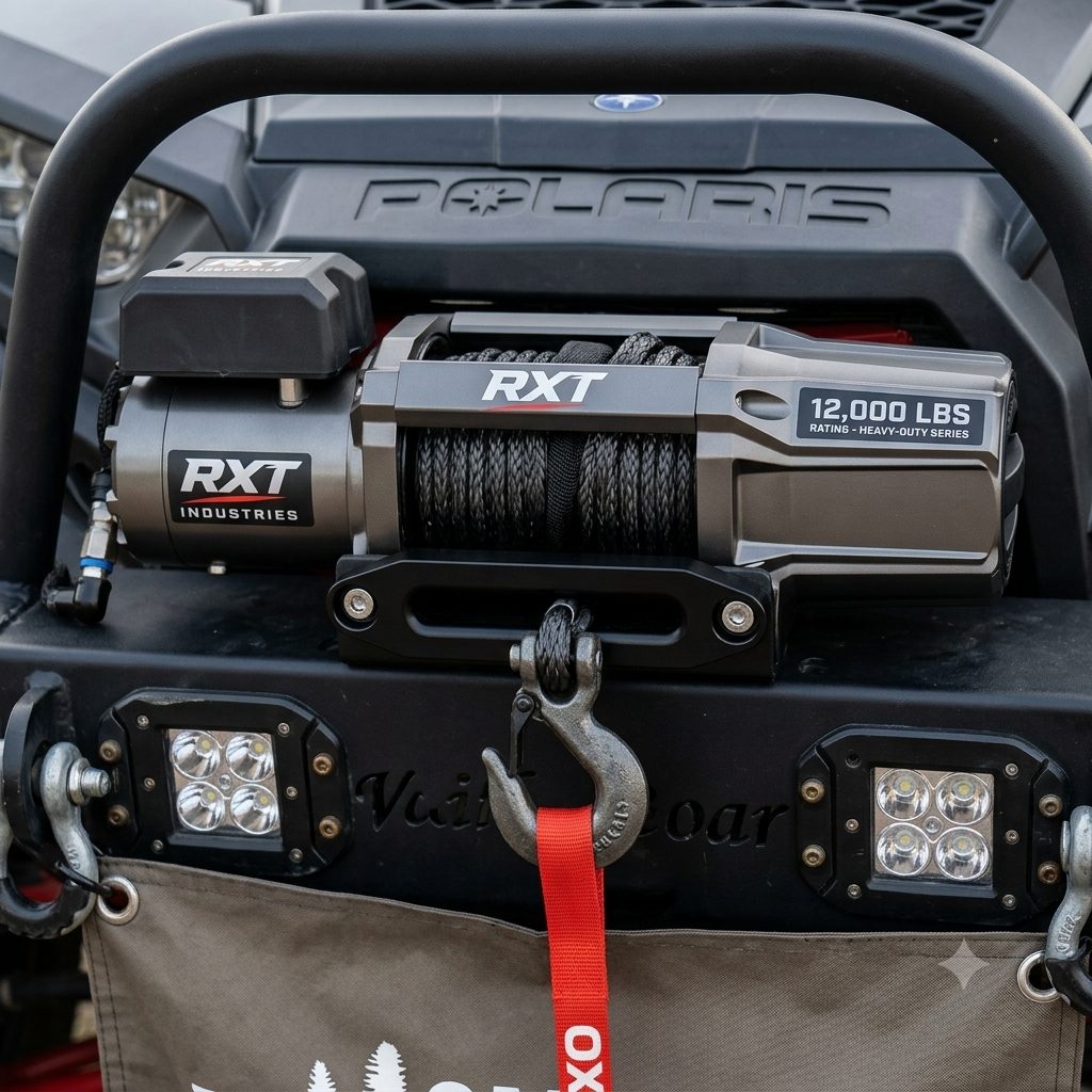 RXT winch mounted on an off-road rig